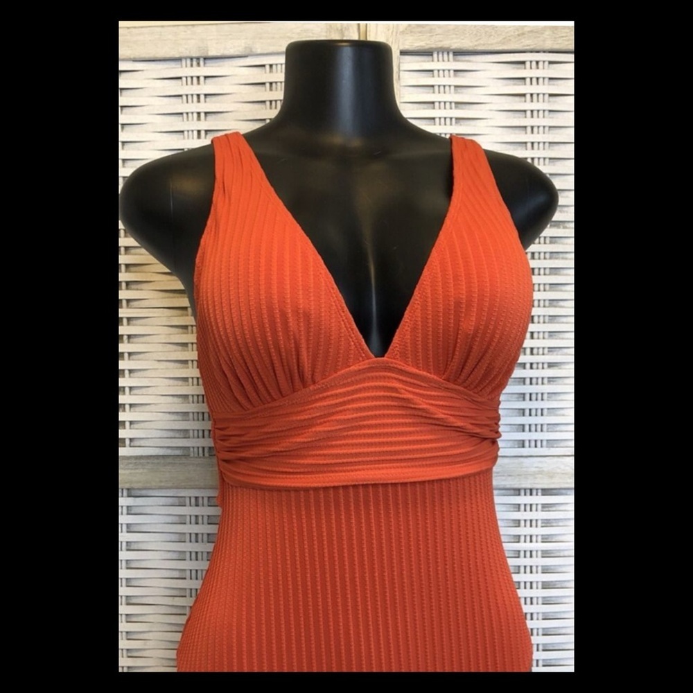 Rust one piece swimsuit. 14